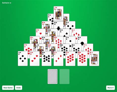 pyramid solitaire - green felt|free pyramid solitaire full screen.